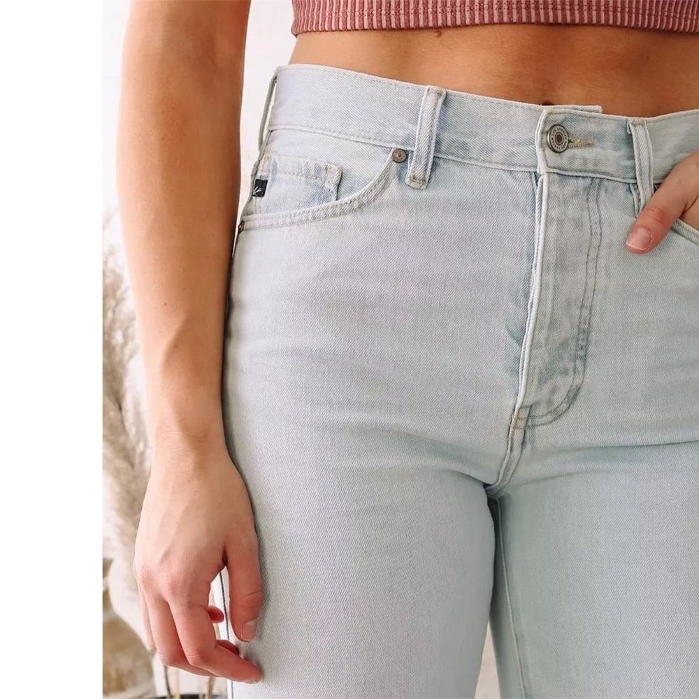 Kancan || Ultra High Waist Y2K 90s Light Washed Distressed Wide Leg - Picture 3 of 11